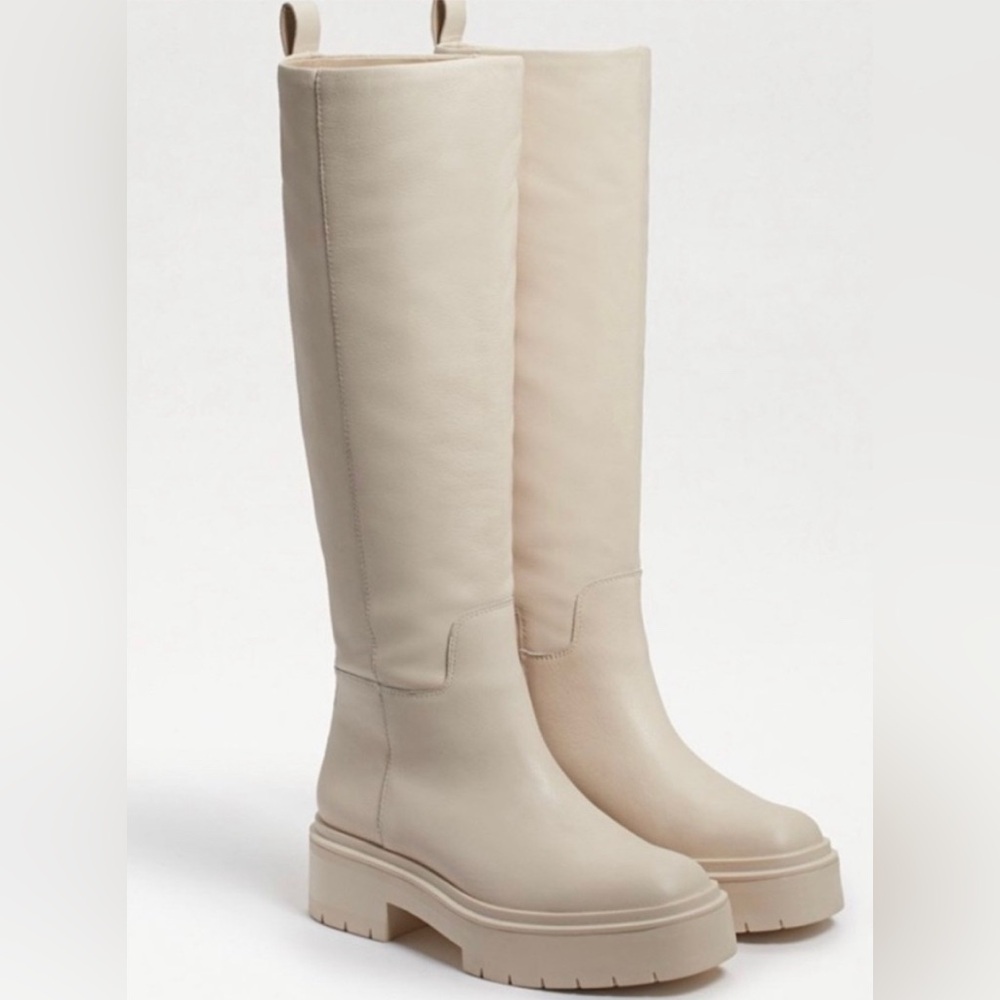 Sam Edelman Cream Knee-High Women's Boots